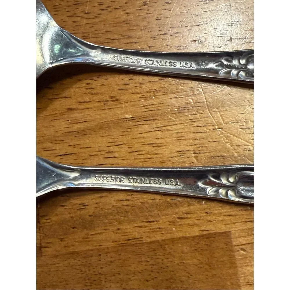 Superior Stainless 2 Pc Slotted Spoon, Meat Fork (6625)